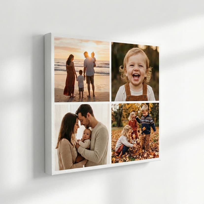 Foto-Collage auf Leinwand